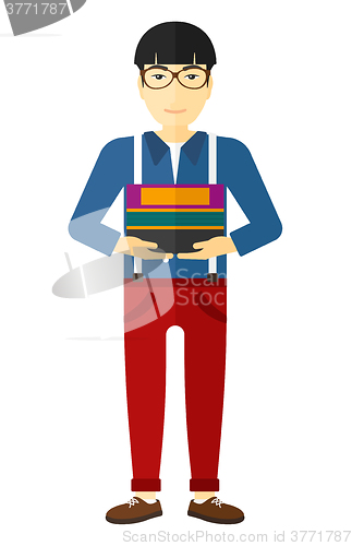 Image of Man holding folders.