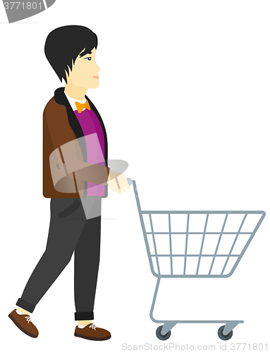 Image of Customer with trolley.