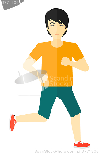 Image of Sportive man jogging.