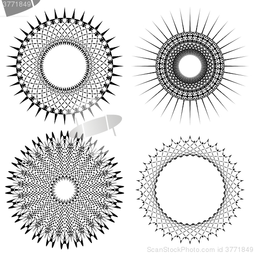 Image of Set of Circle Geometric Ornaments