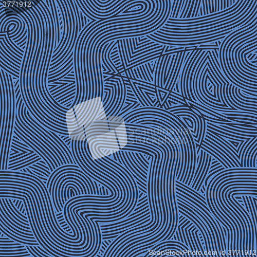 Image of Blue Wave Line Pattern