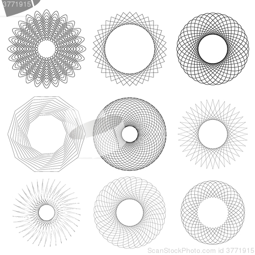 Image of Set of Circle Geometric Ornaments