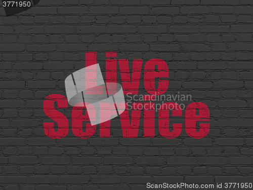 Image of Business concept: Live Service on wall background