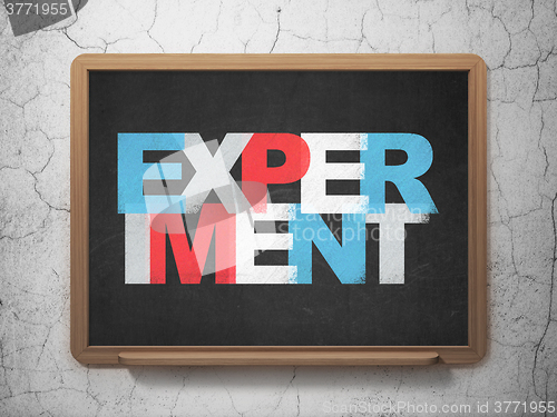 Image of Science concept: Experiment on School Board background