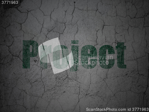 Image of Finance concept: Project on grunge wall background