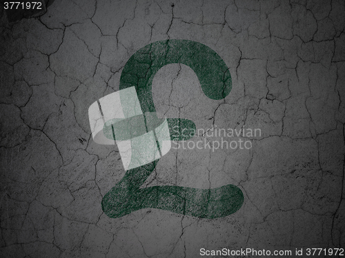 Image of Money concept: Pound on grunge wall background