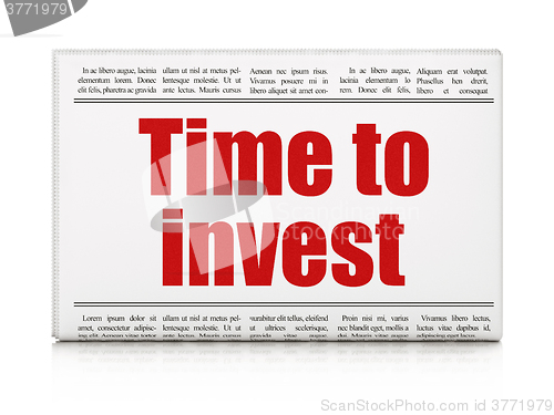 Image of Timeline concept: newspaper headline Time To Invest