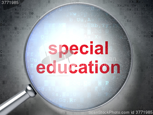 Image of Learning concept: Special Education with optical glass