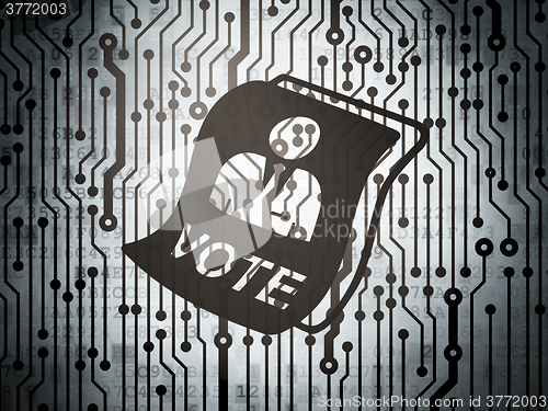 Image of Political concept: circuit board with Ballot