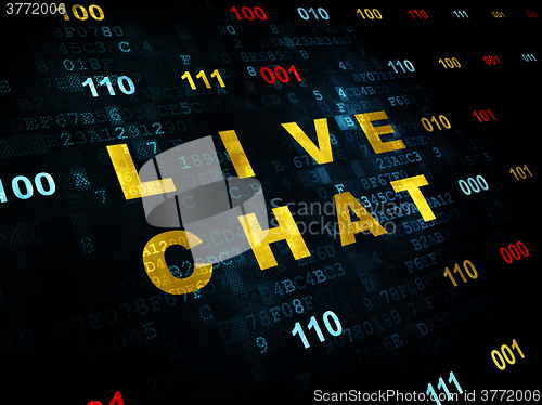 Image of Web design concept: Live Chat on Digital background