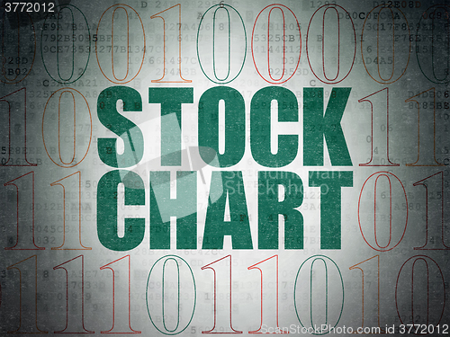 Image of Business concept: Stock Chart on Digital Paper background