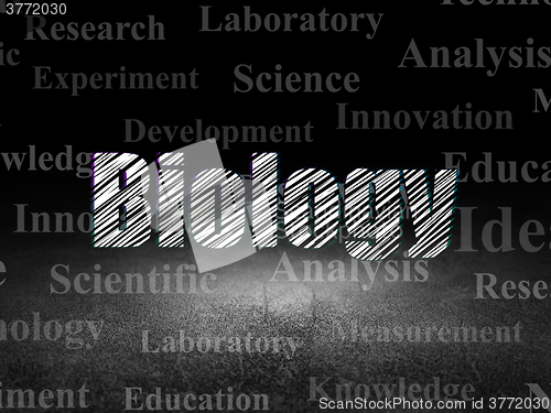 Image of Science concept: Biology in grunge dark room