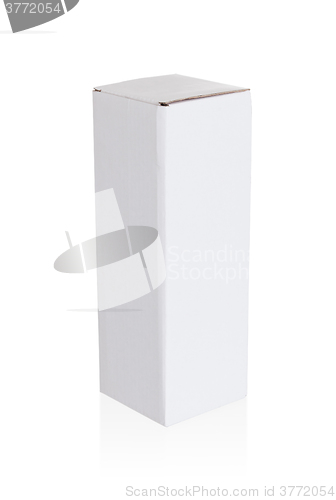 Image of White cardboard box on a white background