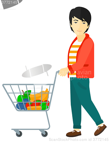 Image of Customer with trolley.