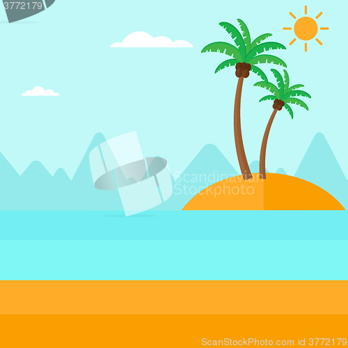 Image of Background of small tropical island.