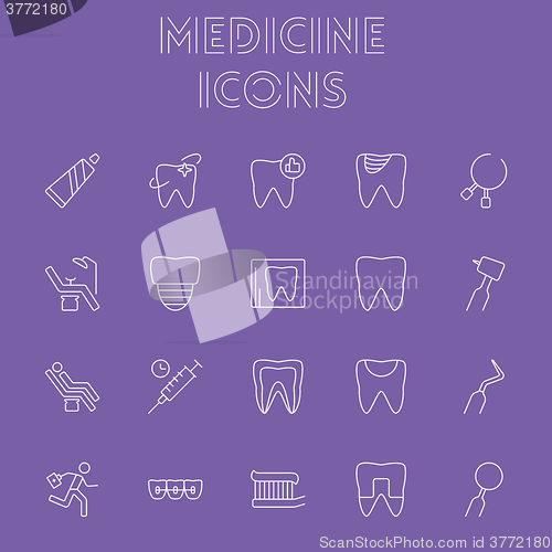 Image of Medicine icon set.