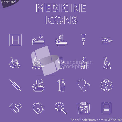 Image of Medicine icon set.