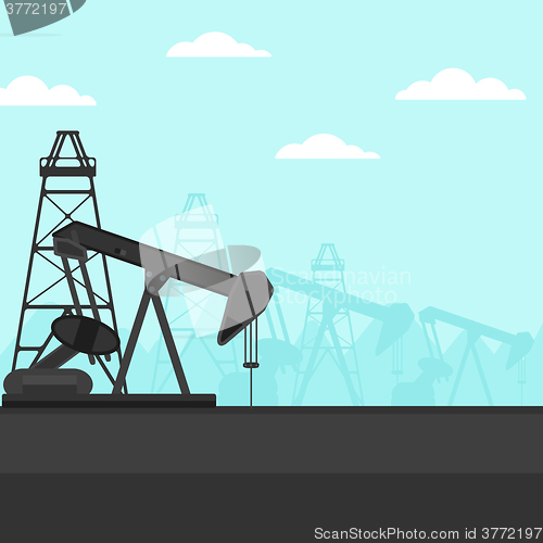 Image of Background of oil derrick.