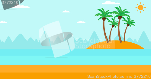 Image of Background of small tropical island.