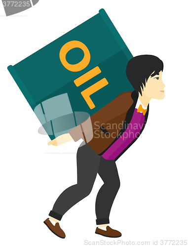 Image of Man with oil can.
