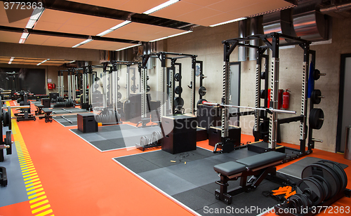 Image of gym machines and sports equipment