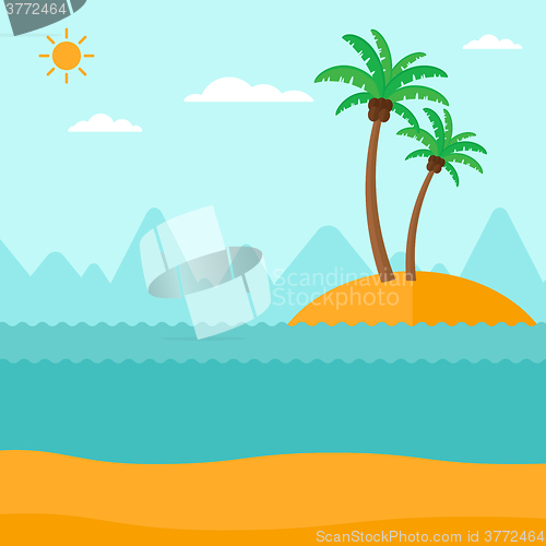 Image of Background of small tropical island.