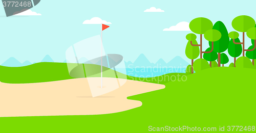 Image of Background of golf field.