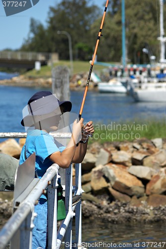 Image of boy fishing