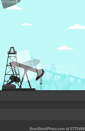 Image of Background of oil derrick.