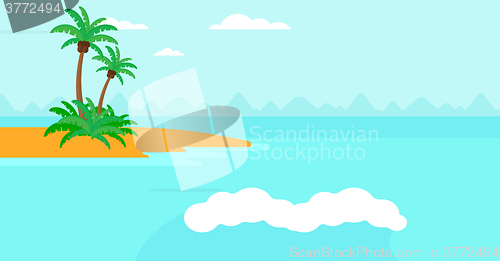 Image of Background of small tropical island.