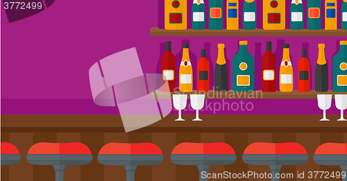 Image of Background of bar counter.