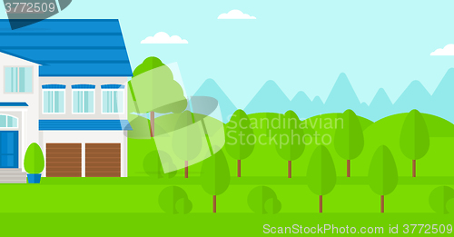 Image of Background of cottage in forest.