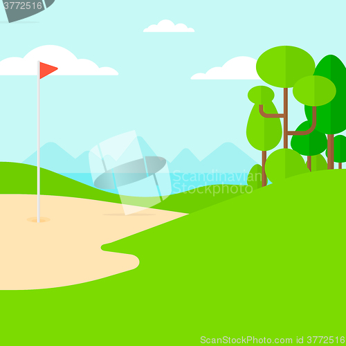 Image of Background of golf field.