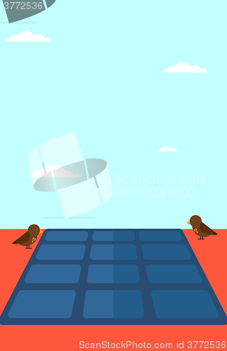 Image of Background of solar panel on the roof.