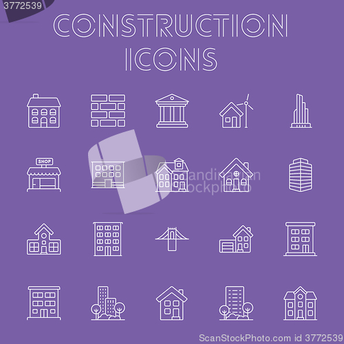 Image of Construction icon set.