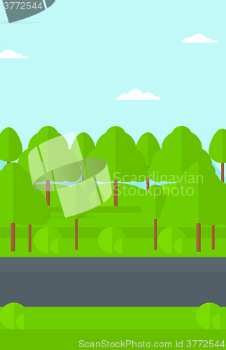 Image of Background of green forest.