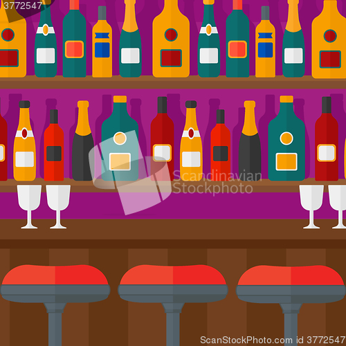 Image of Background of bar counter.