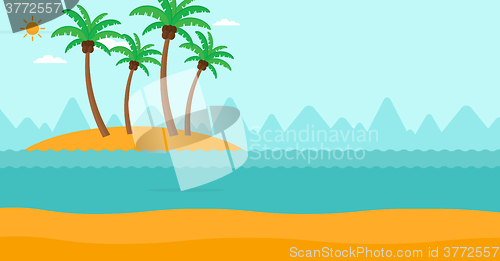 Image of Background of small tropical island.