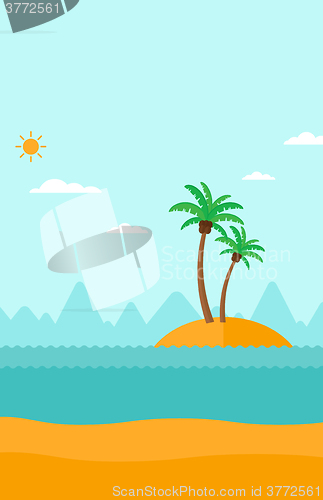 Image of Background of small tropical island.