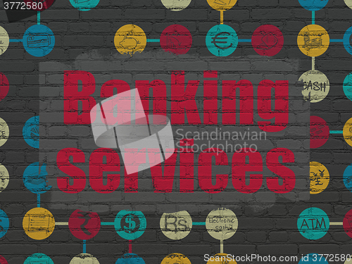 Image of Money concept: Banking Services on wall background