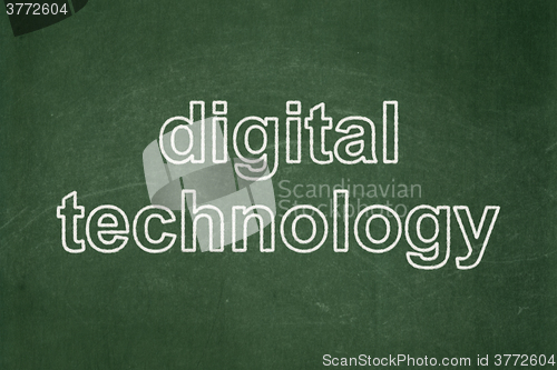 Image of Information concept: Digital Technology on chalkboard background