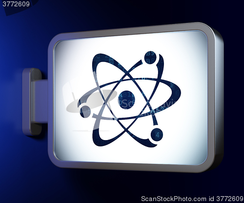 Image of Science concept: Molecule on billboard background