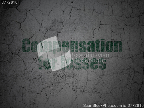 Image of Banking concept: Compensation For losses on grunge wall background