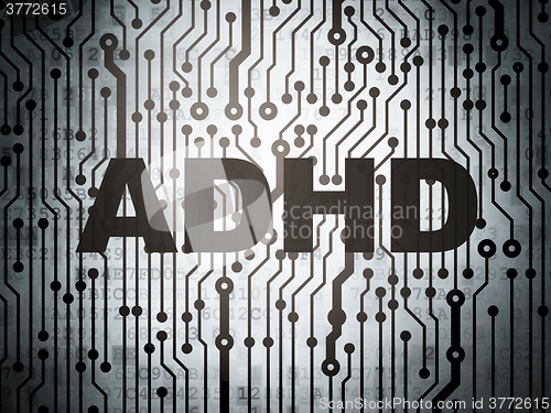 Image of Medicine concept: circuit board with ADHD