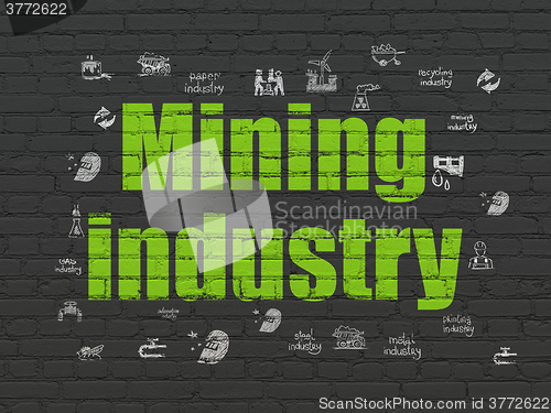 Image of Industry concept: Mining Industry on wall background