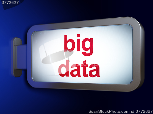 Image of Information concept: Big Data on billboard background