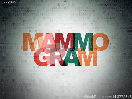 Image of Health concept: Mammogram on Digital Paper background