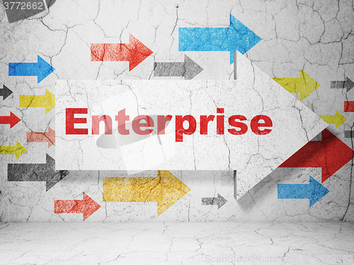 Image of Finance concept: arrow with Enterprise on grunge wall background