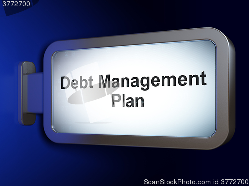 Image of Business concept: Debt Management Plan on billboard background