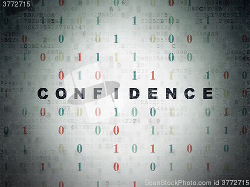 Image of Finance concept: Confidence on Digital Paper background